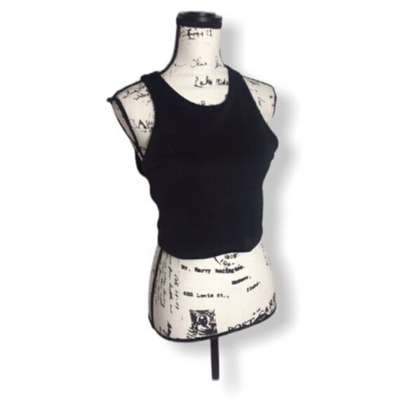 Zara SZ L thick black crop top - Picture 1 of 3